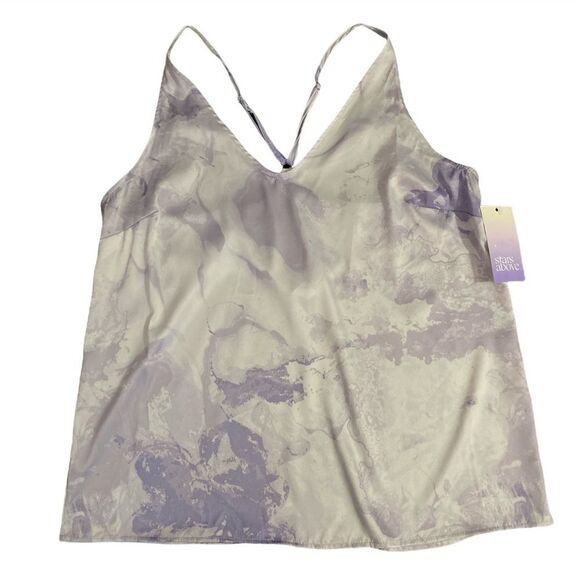 Stars Above Silky pajama top lavender marble print - Picture 1 of 5